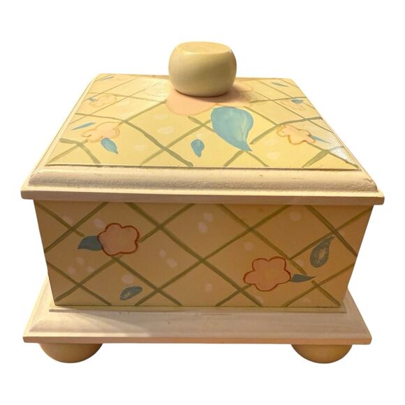 RARE Vintage Decoline New York Hand Made Hand Painted Trinket Box Exclusive! - Picture 1 of 12